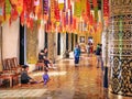 Beautiful moment in a Buddhist temple of Chiang Mai, Thailand. Royalty Free Stock Photo