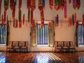 Beautiful moment in a Buddhist temple of Chiangmai. Chiang Mai, Thailand. Royalty Free Stock Photo