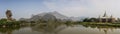 Panoramic view over the Kyat Ka Lat Monastry Kyauk Ka Lat Pagoda, Hpa-An, Karen State, Myanmar