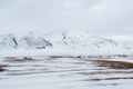 Beautiful Mongolian landscapes - mountains and snow, pastel tones