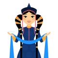 Beautiful mongolian woman. Royalty Free Stock Photo