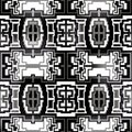 Beautiful monochrome pixels geometric seamless pattern