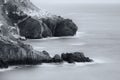 Beautiful monochrome seascape