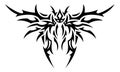 Tribal tattoo vector art with black monster