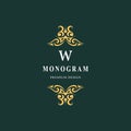 Beautiful monogram. Elegant emblem. Art logo design. Letter W. Graceful template. Business sign, identity for Restaurant, Royalty,