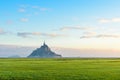 Beautiful Mont Saint Michel abbey on the island, Normandy, Northern France, Europe Royalty Free Stock Photo
