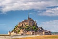 Beautiful Mont Saint Michel cathedral on the island, Normandy, N Royalty Free Stock Photo