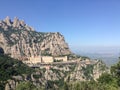 Beautiful spring landscape - Montserrat mountain range Royalty Free Stock Photo