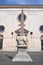 Beautiful monument of Elephant by Bernini on Piazza della Minerva in Rome, Italy