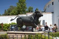 Beautiful Monument To The Bull In The Bullring Of Ronda.