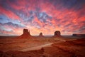 Monument Valley Landscape Showing the Famous Navajo Buttes