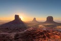 Beautiful Monument valley at sunrise in Arizona Royalty Free Stock Photo