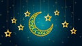 Beautiful moon stars best loop video background for Lullabies put to a baby sleep , Ramadan Fasting