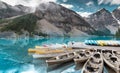 Beautiful Moraine lake in Banff national park, Alberta, Canada Royalty Free Stock Photo