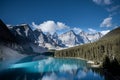 Beautiful Moraine lake in Banff national park, Alberta, Canada Royalty Free Stock Photo