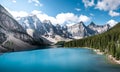 Beautiful Moraine lake in Banff national park, Alberta, Canada Royalty Free Stock Photo