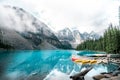 Beautiful Moraine lake in Banff national park, Alberta, Canada Royalty Free Stock Photo