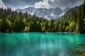 Moraine lake in Banff National Park, Canadian Rockies, Canada. Royalty Free Stock Photo