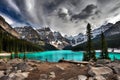 Moraine lake in Banff National Park, Canadian Rockies, Canada.