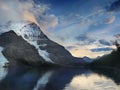 Canadian Rockies, Moraine Lake Glacier Sunset