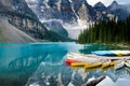 Beautiful Moraine lake in Banff national park, Alberta, Canada Royalty Free Stock Photo