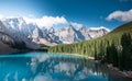 Beautiful Moraine lake in Banff national park, Alberta, Canada Royalty Free Stock Photo