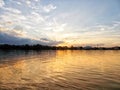 Beautiful morning at Chao praya river,Thailand.