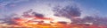 Beautiful morning and colorful clouds, twilight sky, panoramic nature phenomenon background Royalty Free Stock Photo