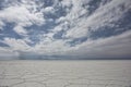 Beautiful morning in the dry season at Salar de Uyuni, the largest salt flat in the world at Uyuni, Bolivia