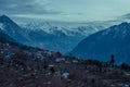 Beautiful Morning In himalayan Village, Kalpa Himachal Pradesh, India Royalty Free Stock Photo