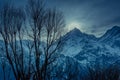 Beautiful Morning In himalayan Village, Kalpa Himachal Pradesh, India Royalty Free Stock Photo