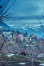 Beautiful Morning In himalayan Village, Kalpa Himachal Pradesh, India Royalty Free Stock Photo