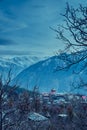 Beautiful Morning In himalayan Village, Kalpa Himachal Pradesh, India Royalty Free Stock Photo