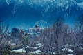 Beautiful Morning In himalayan Village, Kalpa Himachal Pradesh, India Royalty Free Stock Photo