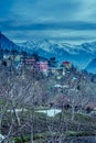 Beautiful Morning In himalayan Village, Kalpa Himachal Pradesh, India Royalty Free Stock Photo