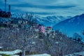 Beautiful Morning In himalayan Village, Kalpa Himachal Pradesh, India Royalty Free Stock Photo