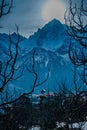 Beautiful Morning In himalayan Village, Kalpa Himachal Pradesh, India Royalty Free Stock Photo