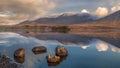 Beautiful morning on the lake in the Ireland countryside.. Royalty Free Stock Photo