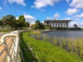 Beautiful morning at lakeside public park Putrajaya Malaysia. Royalty Free Stock Photo