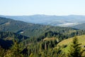 Beautiful morning landscape on the way to Transfagarasan road with forest in Romania,Carpathian mountains in autumn