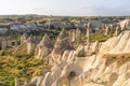 Beautiful morning at Love valley, Goreme town in Cappadocia, central Anatolia of Turkey Royalty Free Stock Photo