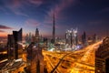 Beautiful morning over Dubai Downtown Royalty Free Stock Photo