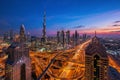 Beautiful morning over Dubai Downtown Royalty Free Stock Photo