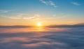 Beautiful morning Sunrise and Fog over mountain in Ai yerweng, Yala, Thailand Royalty Free Stock Photo