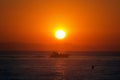 Beautiful morning sunrise in Roquetas del Mar in Spain Royalty Free Stock Photo