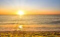 Beautiful morning sunrise scene at the seaside. Royalty Free Stock Photo