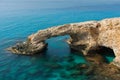 Beautiful morning view of the Bridge of Lovers near of Ayia Napa, Cavo Greco and Protaras, Cyprus Royalty Free Stock Photo