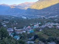 A beautiful morning view of mountains and valley,  kullu, Himachal Royalty Free Stock Photo