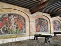 Beautiful mosaics at L'Ancien Arsenal, Geneva. Royalty Free Stock Photo