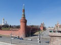 Beautiful Moscow Kremlin and Vasilevsky descent Royalty Free Stock Photo